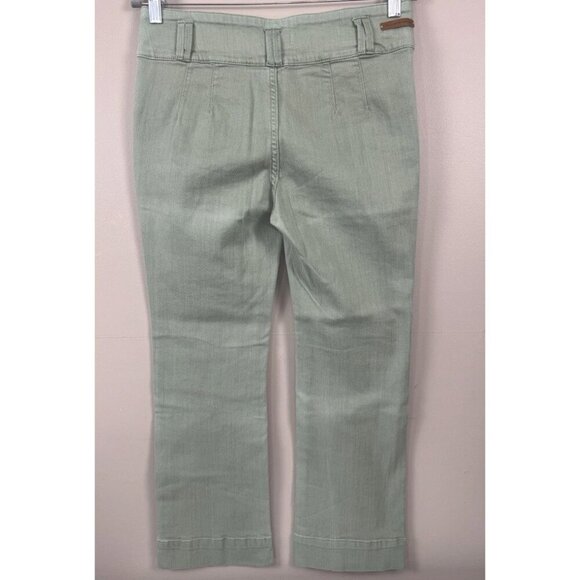 Pilcro Anthropologie Womens High Rise Flare Jeans Sage Green 27 4 Boho Coastal - Picture 2 of 9
